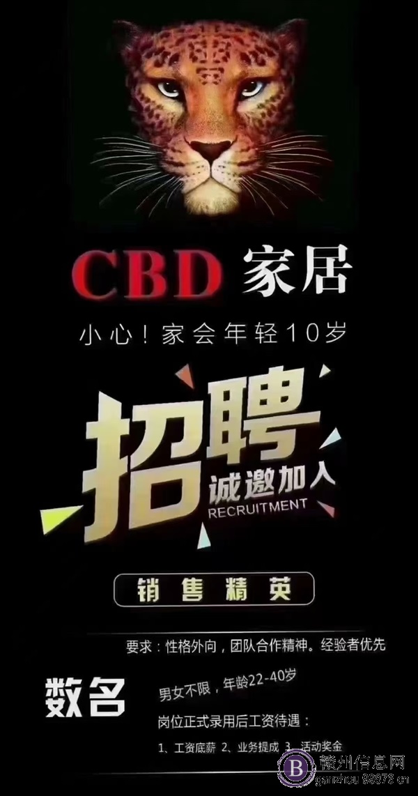 招人2名一男一女（18-28岁） 五险一金，全国出差，吃住行报销，《CBD家居》